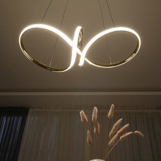 LED 리본 팬던트 조명 40W, 골드 + 주백색
