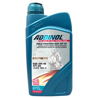 ADDINOL POLE POSITION 5W40 合成機車機油 1L, 單一商品, 1瓶
