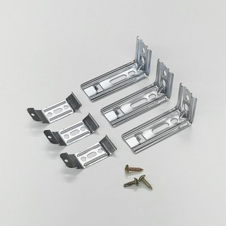 더원홈데코 롤 블라인드 설치 부속 ㄱ자 브라켓 6.8 x 3.7 x 2.7 cm + 스냅 5.6 x 2 cm + 목재 피스 19mm 세트, 3세트, 메탈