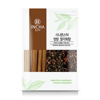 인차 뱅쇼 만들기 세트 – 시나몬스틱, 정향, 팔각회향 각 100g, 총 300g, 1개 동파육재료
