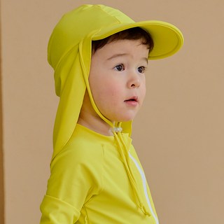 스타빈 여아용 플라워 긴팔 수영복 + 모자 세트