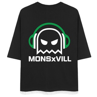 Mons Anvil 耳機 Mon 第 7 部分短袖 T恤 VRV_0043, 黑色
