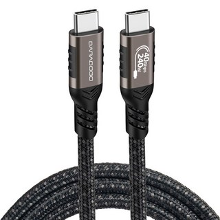 查看 Type C Samsung Galaxy USB4 240W 8k Thunderbolt 4 兼容 40Gbps 快速充電線, 灰色, 50厘米, 1個