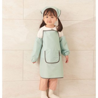 베베슈에뜨 유아용 파스텔 방수 앞치마 + 두건 + 팔토시 세트