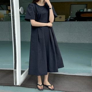 보리맘 주름 바스락 롱 임부복 원피스 a947