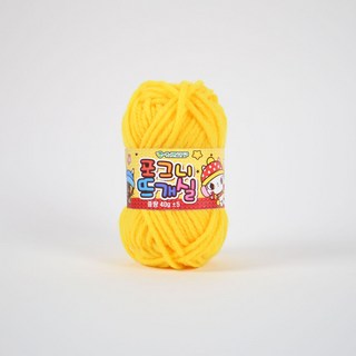 앵콜스 포그니 뜨개실 40g, A1 진노랑, 1개