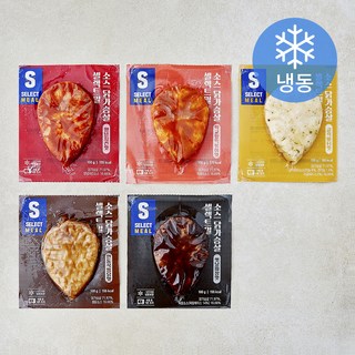 [로켓프레시]셀렉트밀 소스 닭가슴살 5종 세트 500g (냉동), 1세트