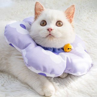 파스텔펫 반려동물 플라워 방수 넥카라, 퍼플, 1개