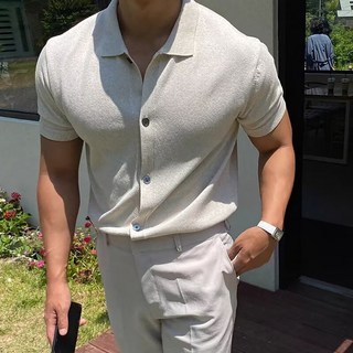디엠코퍼레이션 남성용 에고 반팔 니트 가디건