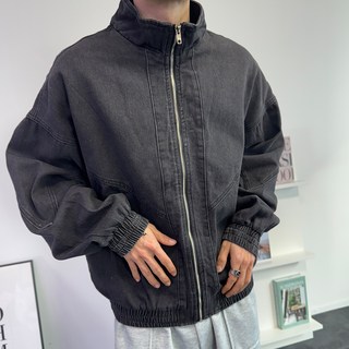 콘피아르 남성용 오버핏 데님 집업 져지 자켓 TC6313