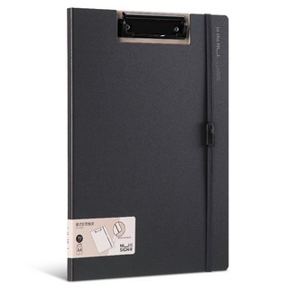 델리 누사인 고정 스트랩 클립보드 A4 블랙 1개 상품 이미지