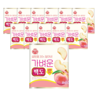 오뚜기 가벼운 백도 통조림, 12개, 280g