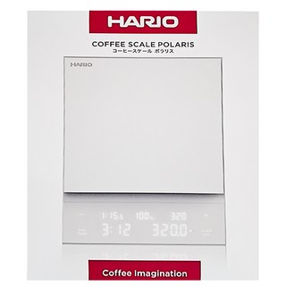 HARIO 北極星 CST-2000 專業電子秤 V60 咖啡秤(白色) 精準計時 沖煮咖啡, 1入