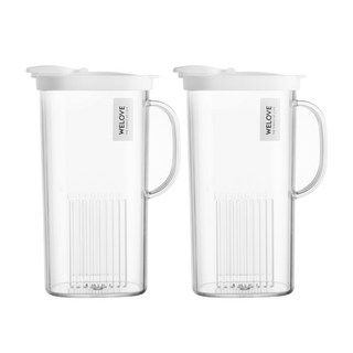 정사각 물병, 화이트, 1.5L, 2개