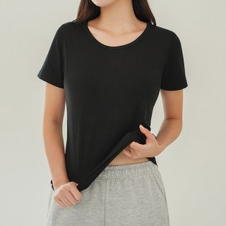 레이온 라운드넥 셔츠