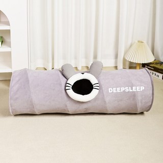 가또나인 고양이 터널 까꿍 숨숨집 80cm, 그레이, 1개