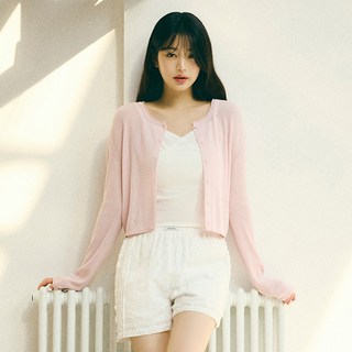 rolarola 女款基本亞麻開襟衫