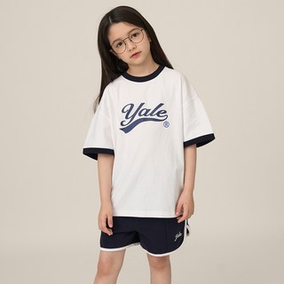 예일키즈 여아용 통기성 세리프 배색 트레이닝 반팔 셋업 YJCCSUE23299