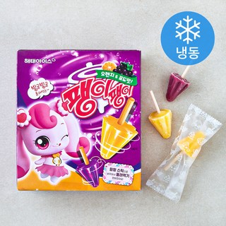 해태 팽이팽이 오렌지 10개입 + 포도 10개입 세트 (냉동), 14ml, 20개입, 1개 대표 이미지 - 아이스크림 추천