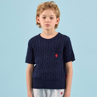 BEVERLY HILLS POLO CLUB 比佛利保羅 青少年款摩登口袋短袖針織衫