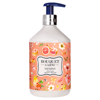 BOUQUET GARNI 香氛身體乳液 粉色葡萄柚 深層保濕 鎮靜舒緩水潤肌膚 持久的優雅香氣, 520ml, 1瓶