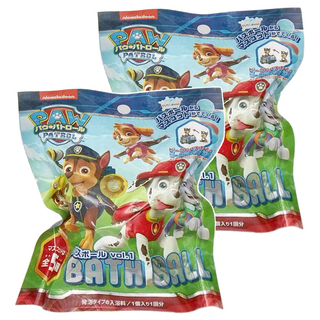 nickelodeon 汪汪隊 沐浴球 附玩具, 內含隨機造型公仔, 60g, 2個