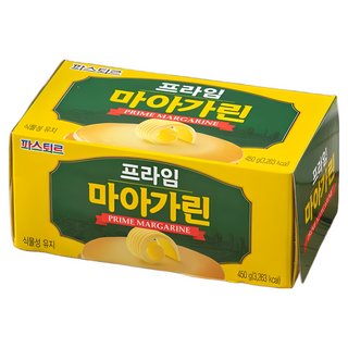 파스퇴르 식물성 프라임 마아가린 450g (트랜스지방 0g 아이스박스포장), 8개