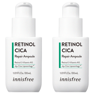 INNISFREE A醇 CICA 超修護安瓶 30ml, 有效去除老廢角質，解決肌膚困擾, 2瓶
