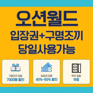 [홍천] 홍천 오션월드할인 비발디파크 워터파크입장권 이지패스 구명조끼 포함 당일사용가능
