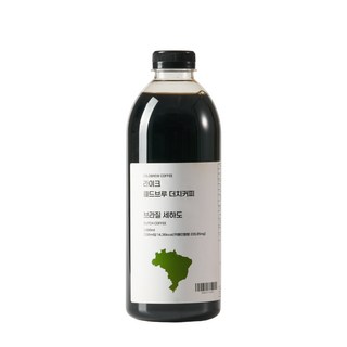 [반값행사] 라이크 콜드브루 더치커피 원액 브라질세하도 1리터, 1000ml, 3개입, 1개