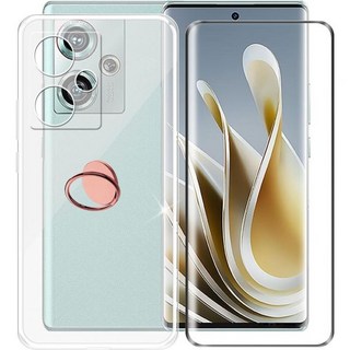 ZTE 누비아 Z50 NX711J 케이스용 스크린 프로텍터 강화유리 360° 회전 링 킥스탠드 슬림 소프트 스크래치 방지 TPU 폰커버 667