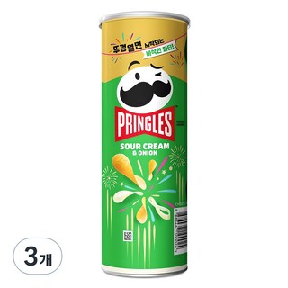 프링글스 사워크림 앤 어니언, 110g, 3개 대표 이미지 - 프링글스 맛 비교 추천