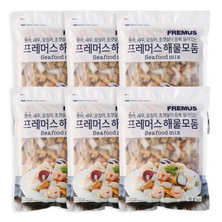 맛꾼 [정품] HACCP인증 깔끔하고 간편한 해물 5종 믹스 해물 모듬 600g, 6개