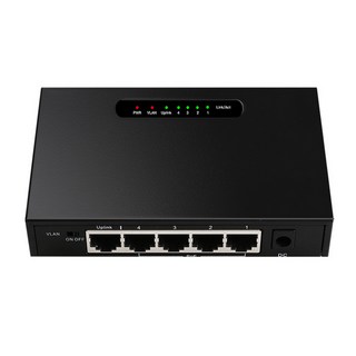 TEROW POE 기가비트 스위치 이더넷 네트워크 VLAN 외부 전원 무선 AP IP 카메라용 5 포트 10M 100M 1000M 52V 1.25A, 01 Black, [01] Black