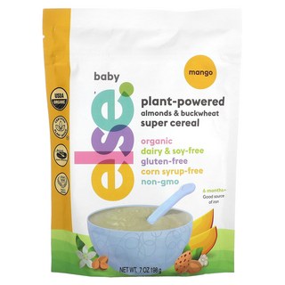 Else 베이비 플렌트 파워드 아몬드 메밀 슈퍼 씨리얼 망고 7 oz 198 g, 1개, 198g