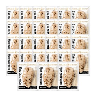 [푸라닭/당일출고] 푸라닭 스팀 통 닭가슴살 블랙올리브, 27개, 100g