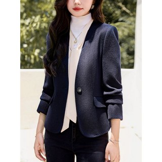 패션이슈 테니 노카라 스티치 원버튼 울 싱글자켓 울4.2 ludbb6