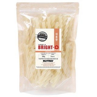 뉴트리오 브라이트오 강아지 대용량 치석껌, 연어살, 250g, 1개 강아지 간식 1 뉴트리오 브라이트오 강아지 대용량 치석껌, 연어살, 250g, 1개