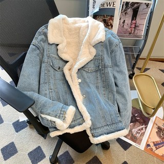 다팜몰 겨울 융기모 크롭 데님 자켓 xy231201