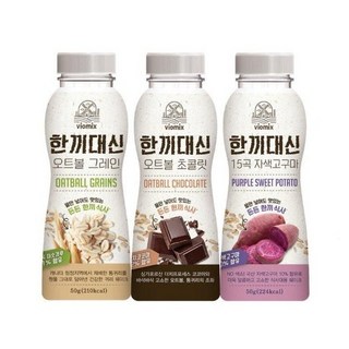 한끼대신 오트볼 그레인5개+초콜릿5개+자색고구마5개 세트 마시는 오트밀쉐이크, 1개