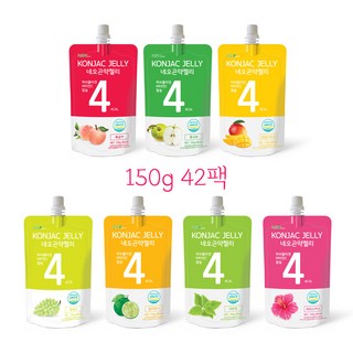 네오곤약젤리 42개 실속포장 (7가지맛 6개씩), 150g