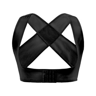 1PC 조정 가능한 여성 뒤로 가슴 지원 벨트 자세 교정기 Orthotics 교정 중괄호 코르셋 뼈 관리, Black, XXL, 1개