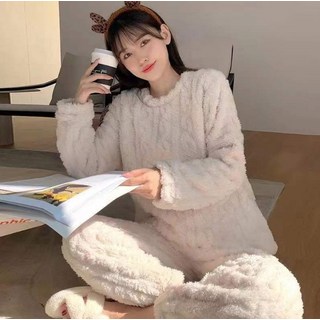 겨울 상하의세트 파자마 홈웨어 극세사 꽈배기 수면잠옷 세트