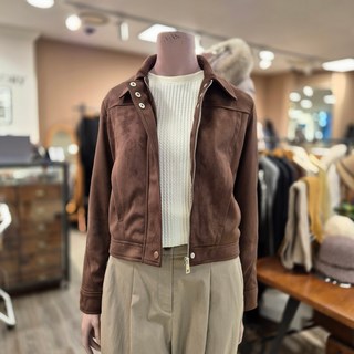 BCBG 인조 스웨이드 JK 점퍼_ B5A2G194 74 [BROWN]