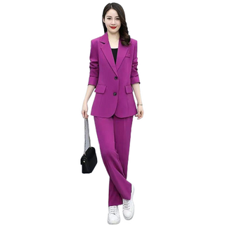셀럽당 세트 봄가을 정장 직업 와이드 팬츠 투피스 여