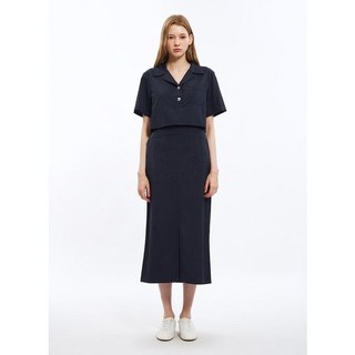 시스티나 [시스티나] 레이어 오픈 칼라 원피스-AWWOPO21010