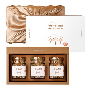 자연우리 백산잣 선물세트 생식용 잣 300g (보자기 포함), 1세트