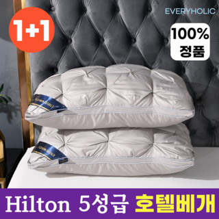 에브리홀릭 프리미엄 숙면 호텔 베개 5성급100%정품, 2개, 스톤GRAY