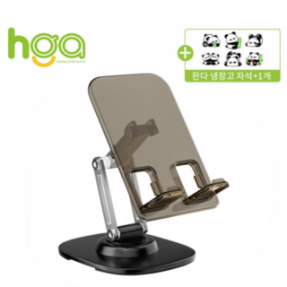 [HGA] 핸드폰 /태블릿 PC 거치대 360도 회전 각도 조절 간략하다 투명 +핸드폰 흡착패드, 커피색, 1개