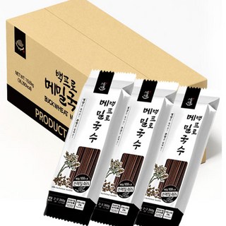 [기혼식품]쓴메밀이 들어 있는 100%메밀국수 360g x 30봉(1박스), 메밀국수1박스+대용량 소바소스 1병(480mm), 30개